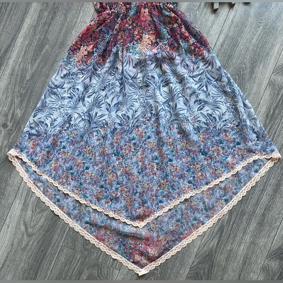 Victoria’s Secret Sheer Floral Lace Trim Kimono & Halter Dress Set Sz M & M / L - Picture 5 of 16